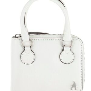 Marco Di Vincenzo Elegant White Leather wallet with straps